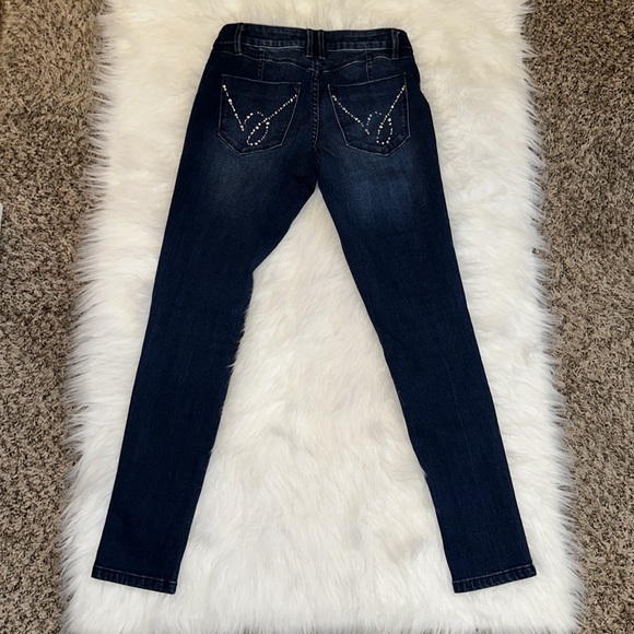 bebe | Jeans | Bebe Odyssey Wash Rhinestone Logo Jean | Poshmark